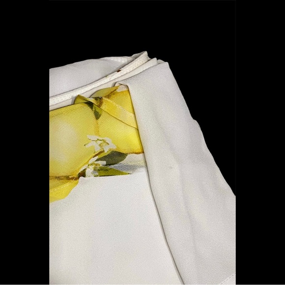 Lane Bryant Womens Lemon Pattern Swing Sleeveless DoubleLayer Shell Tank size 28 - Picture 6 of 7